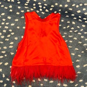 Amanda Uprichard feather top